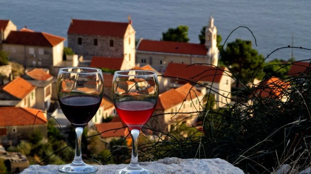 Wine tasting setup