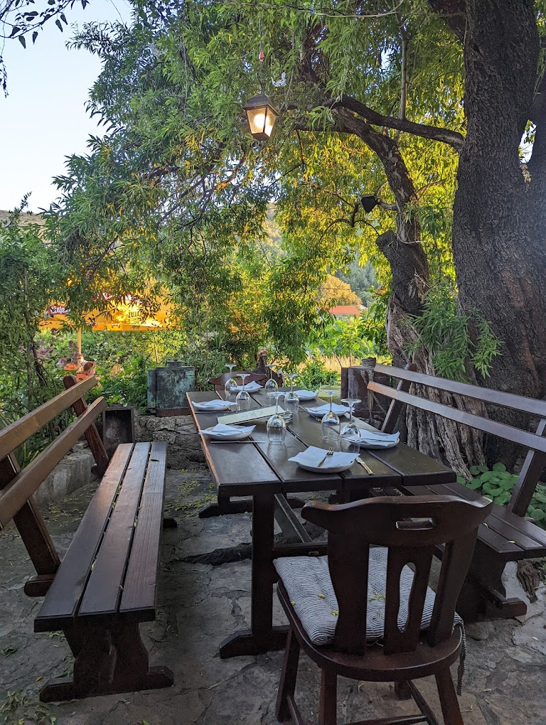 Stone tavern with garden